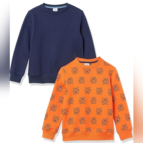 Amazon Essentials Boys and Toddlers' Fleece Crew-Neck Sweatshirts, Multipacks - Picture 1 of 15